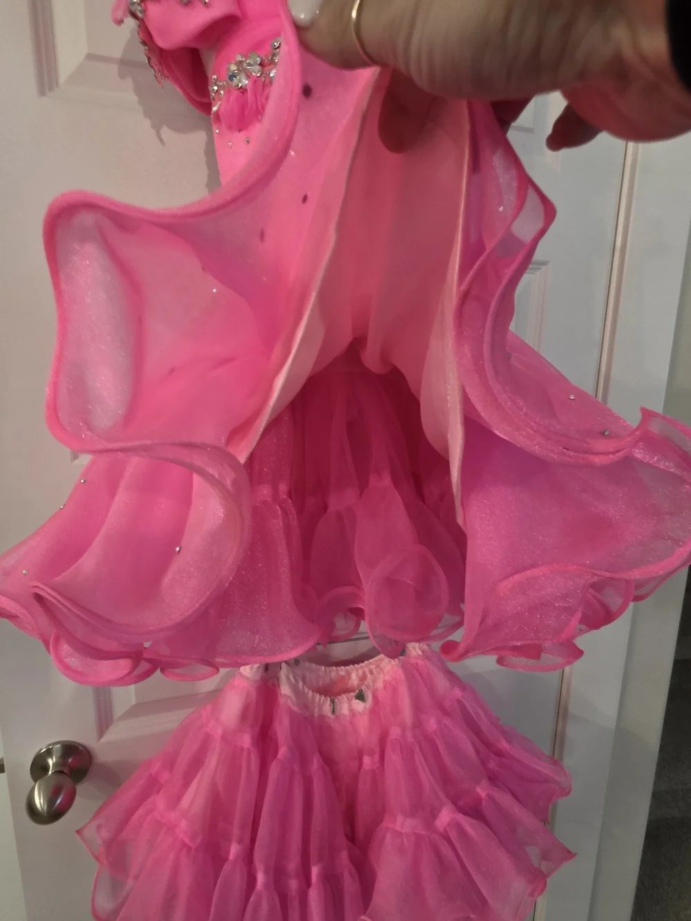 Full GLITZ Custom made Pageant Cupcake Dress w Accessories